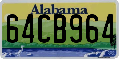 AL license plate 64CB964