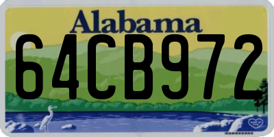 AL license plate 64CB972