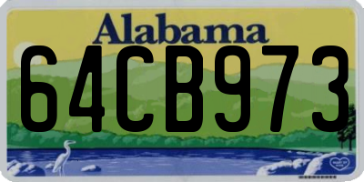 AL license plate 64CB973
