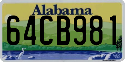 AL license plate 64CB981