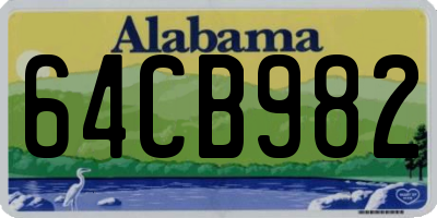 AL license plate 64CB982