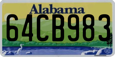AL license plate 64CB983
