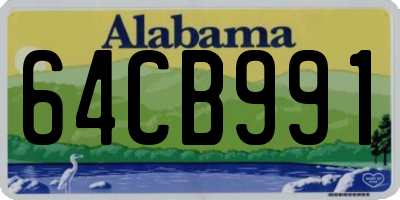 AL license plate 64CB991