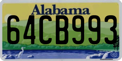 AL license plate 64CB993