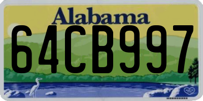 AL license plate 64CB997