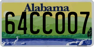 AL license plate 64CC007