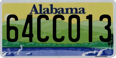 AL license plate 64CC013