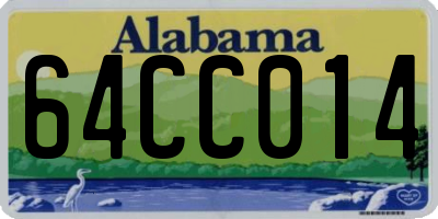 AL license plate 64CC014
