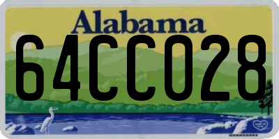 AL license plate 64CC028