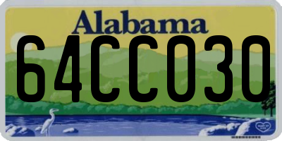 AL license plate 64CC030