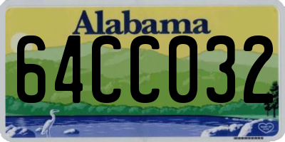 AL license plate 64CC032