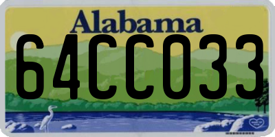 AL license plate 64CC033