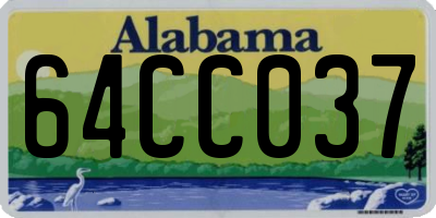 AL license plate 64CC037