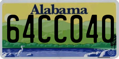 AL license plate 64CC040