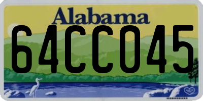 AL license plate 64CC045