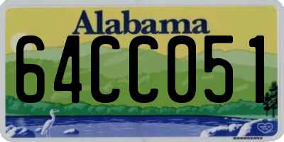 AL license plate 64CC051