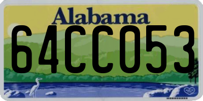 AL license plate 64CC053