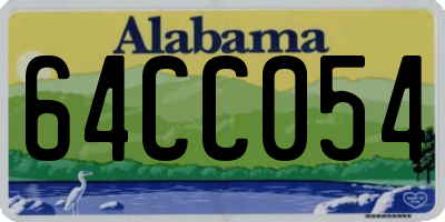 AL license plate 64CC054