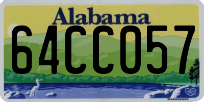 AL license plate 64CC057