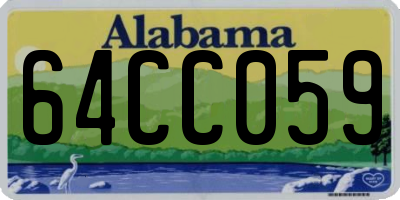 AL license plate 64CC059