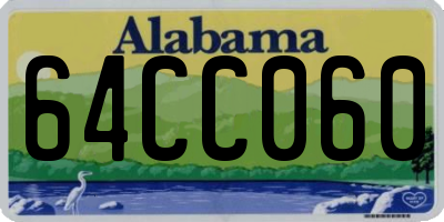 AL license plate 64CC060