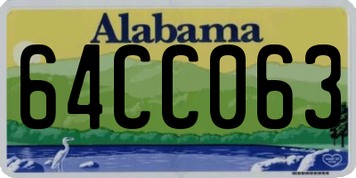 AL license plate 64CC063