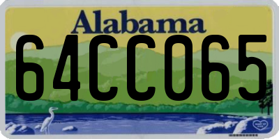 AL license plate 64CC065