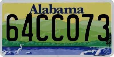 AL license plate 64CC073