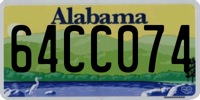 AL license plate 64CC074