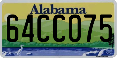 AL license plate 64CC075