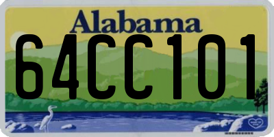 AL license plate 64CC101