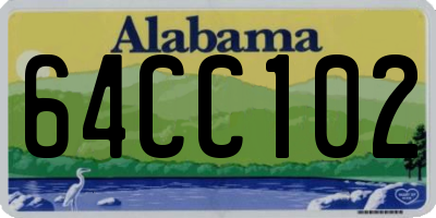 AL license plate 64CC102