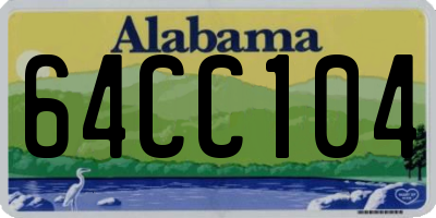 AL license plate 64CC104