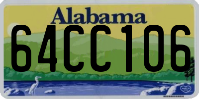 AL license plate 64CC106