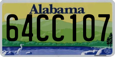 AL license plate 64CC107