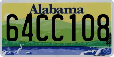 AL license plate 64CC108