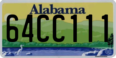 AL license plate 64CC111