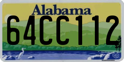 AL license plate 64CC112