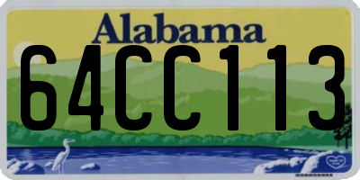 AL license plate 64CC113