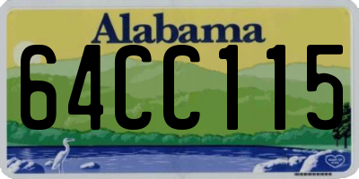 AL license plate 64CC115