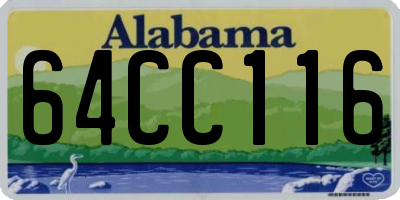 AL license plate 64CC116