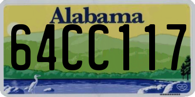 AL license plate 64CC117