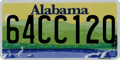 AL license plate 64CC120