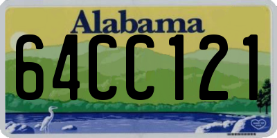 AL license plate 64CC121