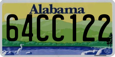 AL license plate 64CC122