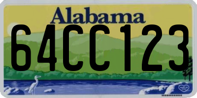 AL license plate 64CC123