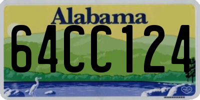 AL license plate 64CC124