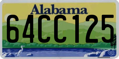 AL license plate 64CC125