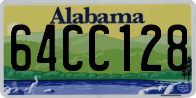 AL license plate 64CC128