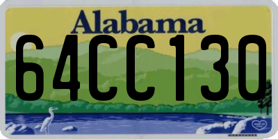 AL license plate 64CC130